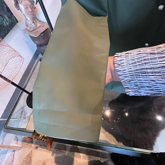 Stutterheim Mosebacke Hooded Long Sleeve Raincoat - olive green- size L - Picture 6 of 7